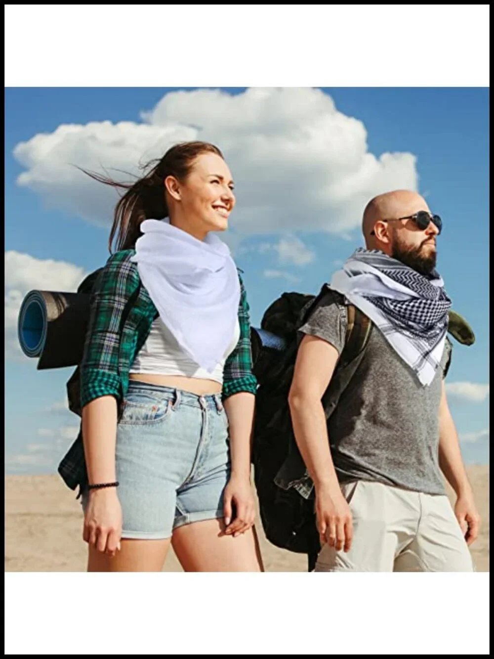 Polyester Keffiyeh Arab Scarf Mens Head Wrap with Aqel Rope